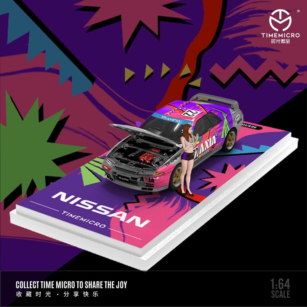 TimeMicro 1:64 Nissan GTR 32-AXIA 22 Gümüş