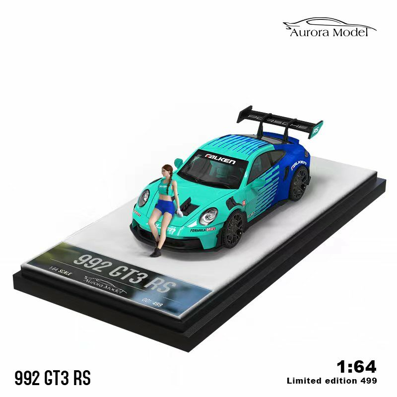Aurora Model AM 1:64 Porsche 992 GT3 Falken Figürlü