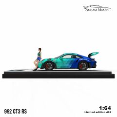 Aurora Model AM 1:64 Porsche 992 GT3 Falken Figürlü