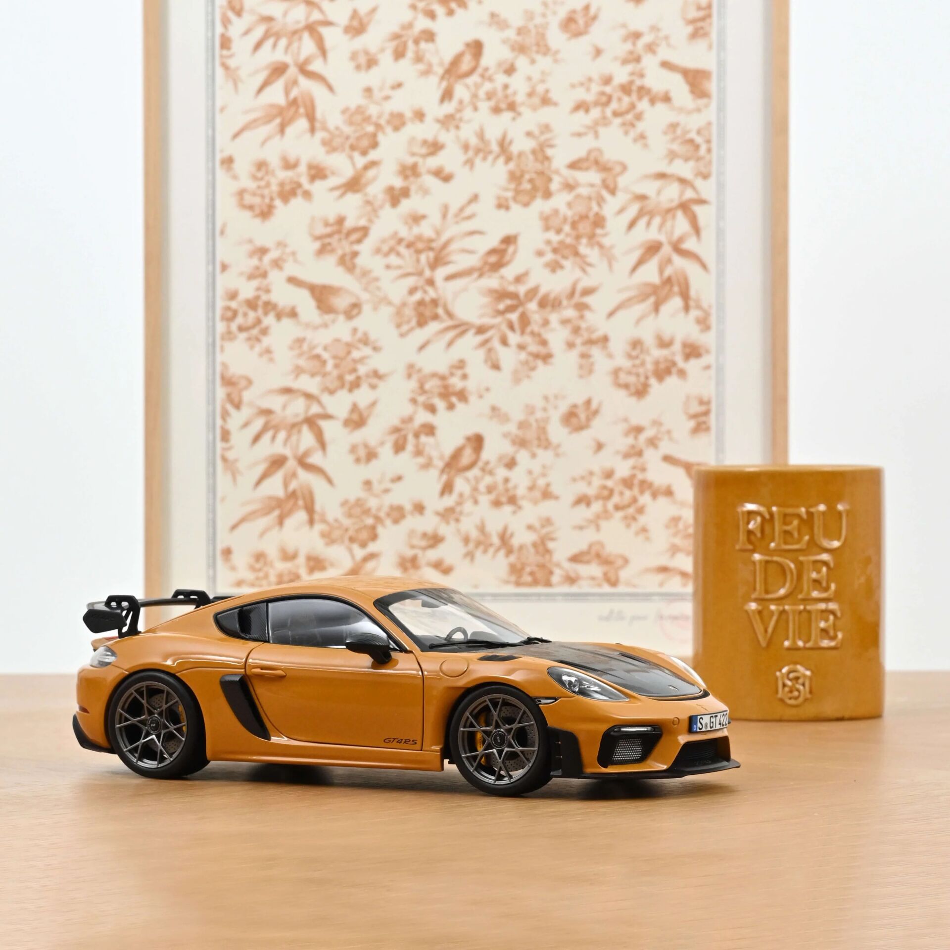 Norev 1/18 Porsche Cayman GT4 RS w/Weissach Pack 2023 Bahama Yellow - 187252