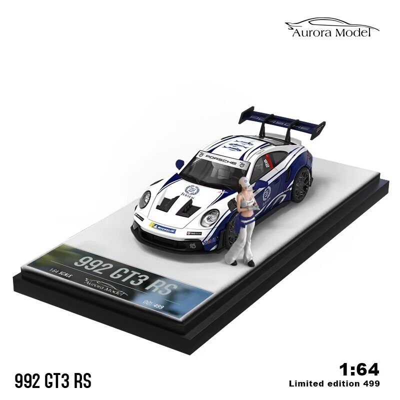 Aurora Model AM 1:64 Porsche 992 GT3 RS JEBSEN Figürlü