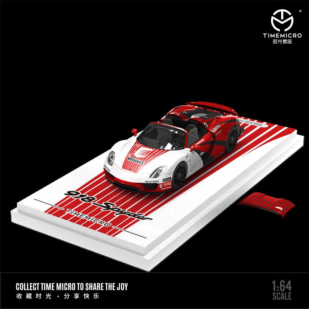 TimeMicro 1:64 Porsche 918 Kırmızı Le Mans