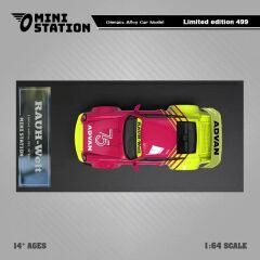 Mini Station 1:64 Sarı ve Pembe RWB GT Kuyruklu