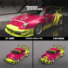 Mini Station 1:64 Sarı ve Pembe RWB GT Kuyruklu