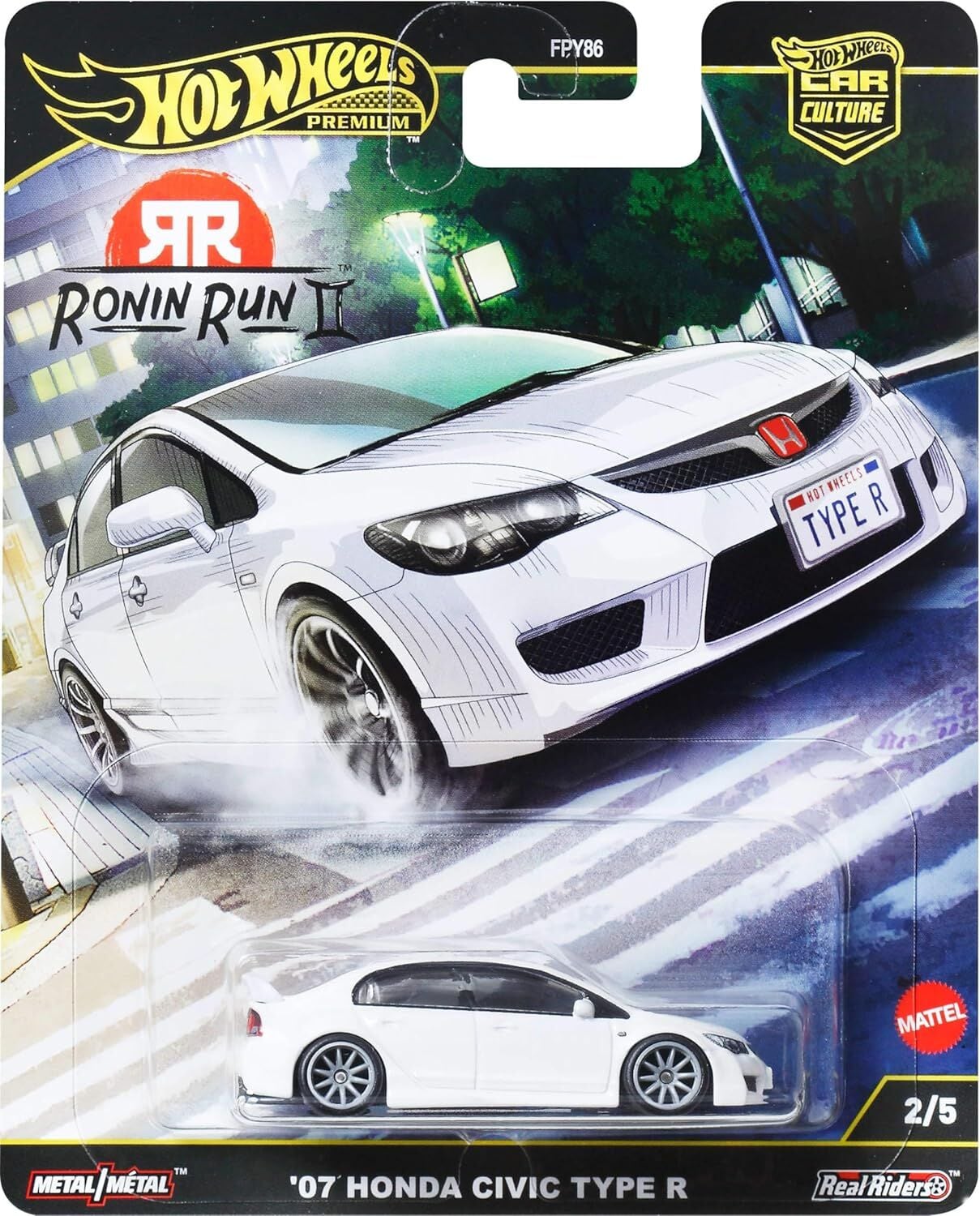 Hot Wheels Premium 1/64 - Ronin Run II - '07 Honda Civic Type R