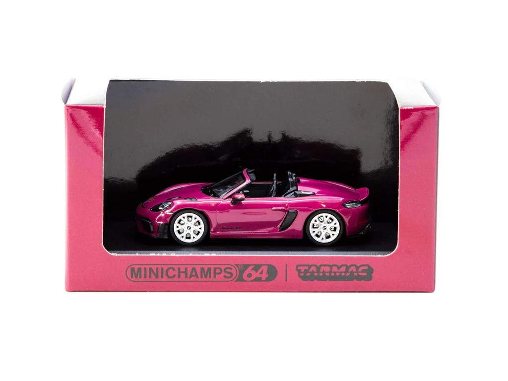 Minichamps X Tarmac Works 1/64 Porsche 718 Spyder RS Ruby Star Neo - COLLAB64