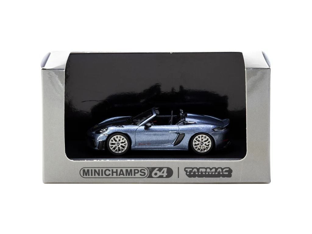 Minichamps X Tarmac Works 1/64 Porsche 718 Spyder RS Vanadium Grey Metallic - COLLAB64
