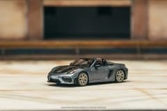 Minichamps X Tarmac Works 1/64 Porsche 718 Spyder RS Vanadium Grey Metallic - COLLAB64