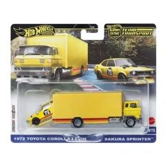 Hot Wheels Premium Team Transport 1972 Toyota Corolla Levin / Sakura Sprinter #75