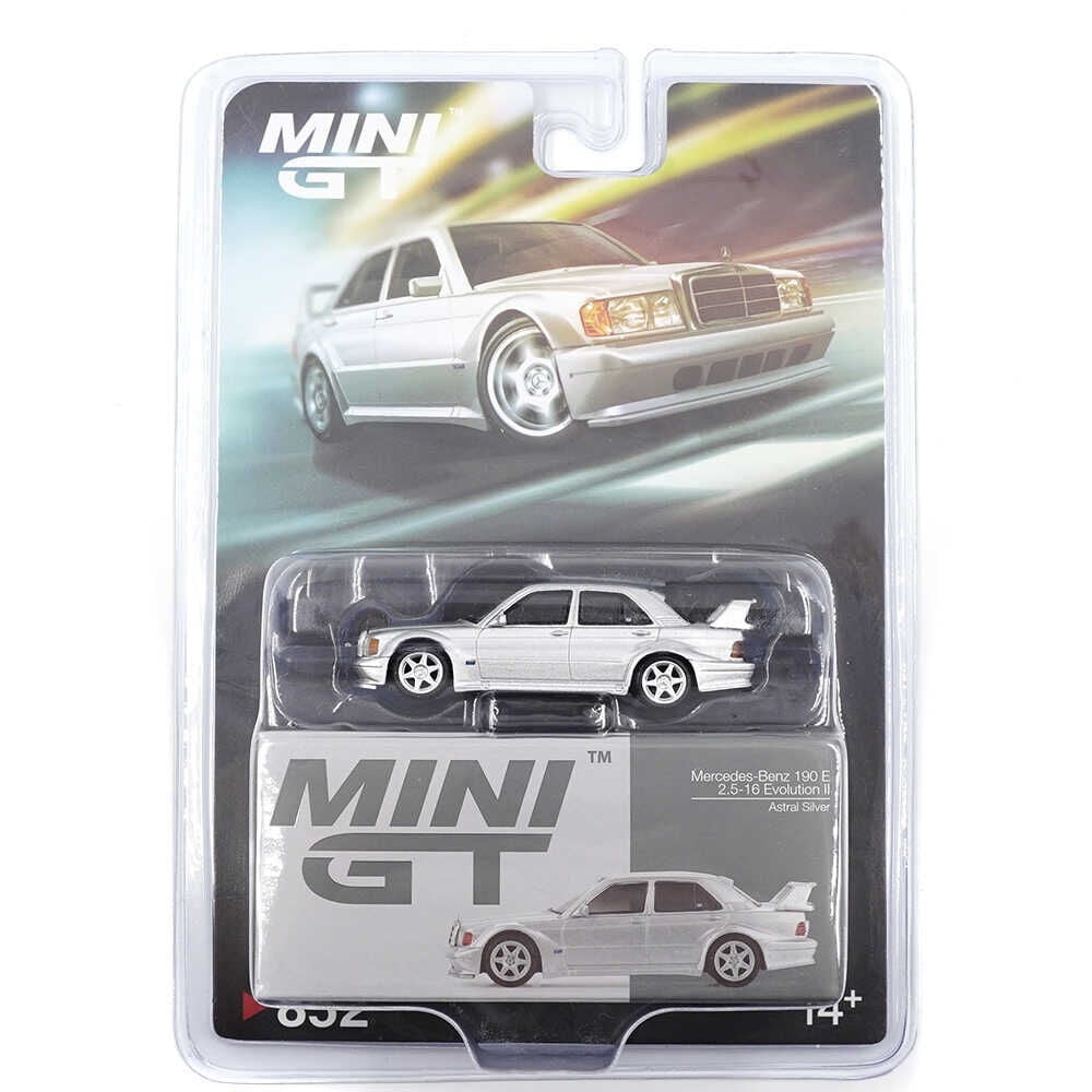 Mini GT 1/64 852 Mercedes-Benz 190E 2.5-16 Evolution II Astral Silver - Blister Paket