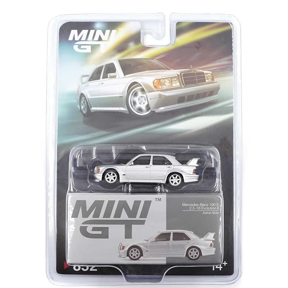 Mini GT 1/64 852 Mercedes-Benz 190E 2.5-16 Evolution II Astral Silver - Blister Paket