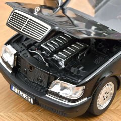 Norev 1/18 Mercedes-Benz S600 1997 Obsidian Black Metallic - 183045