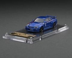 Ignition Model Nismo R34 GT-R R-tune Bayside Blue (Reçine Model) IG2574