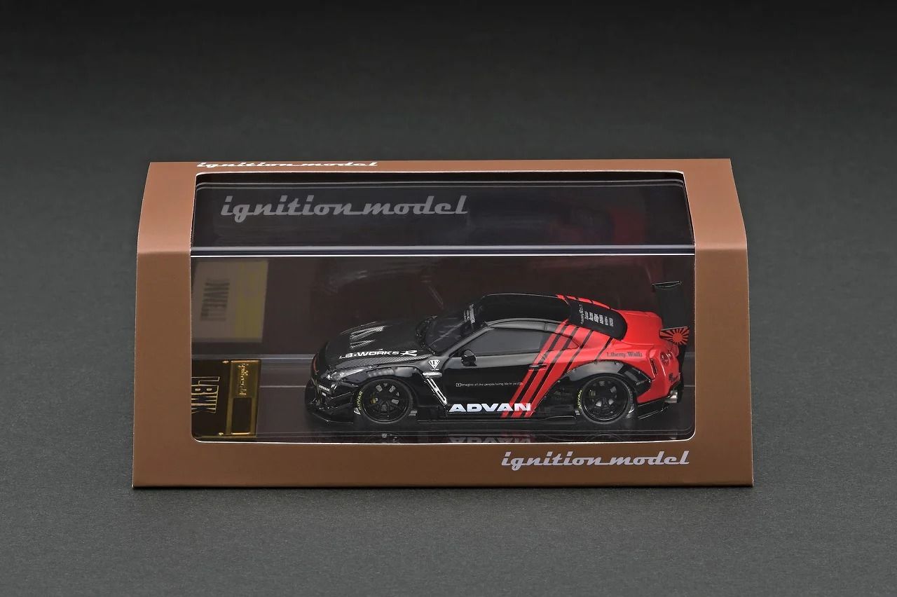 Ignition Model LB-WORKS Nissan GT-R R35 tip 2 Siyah/Kırmızı (Reçine Model) IG2371