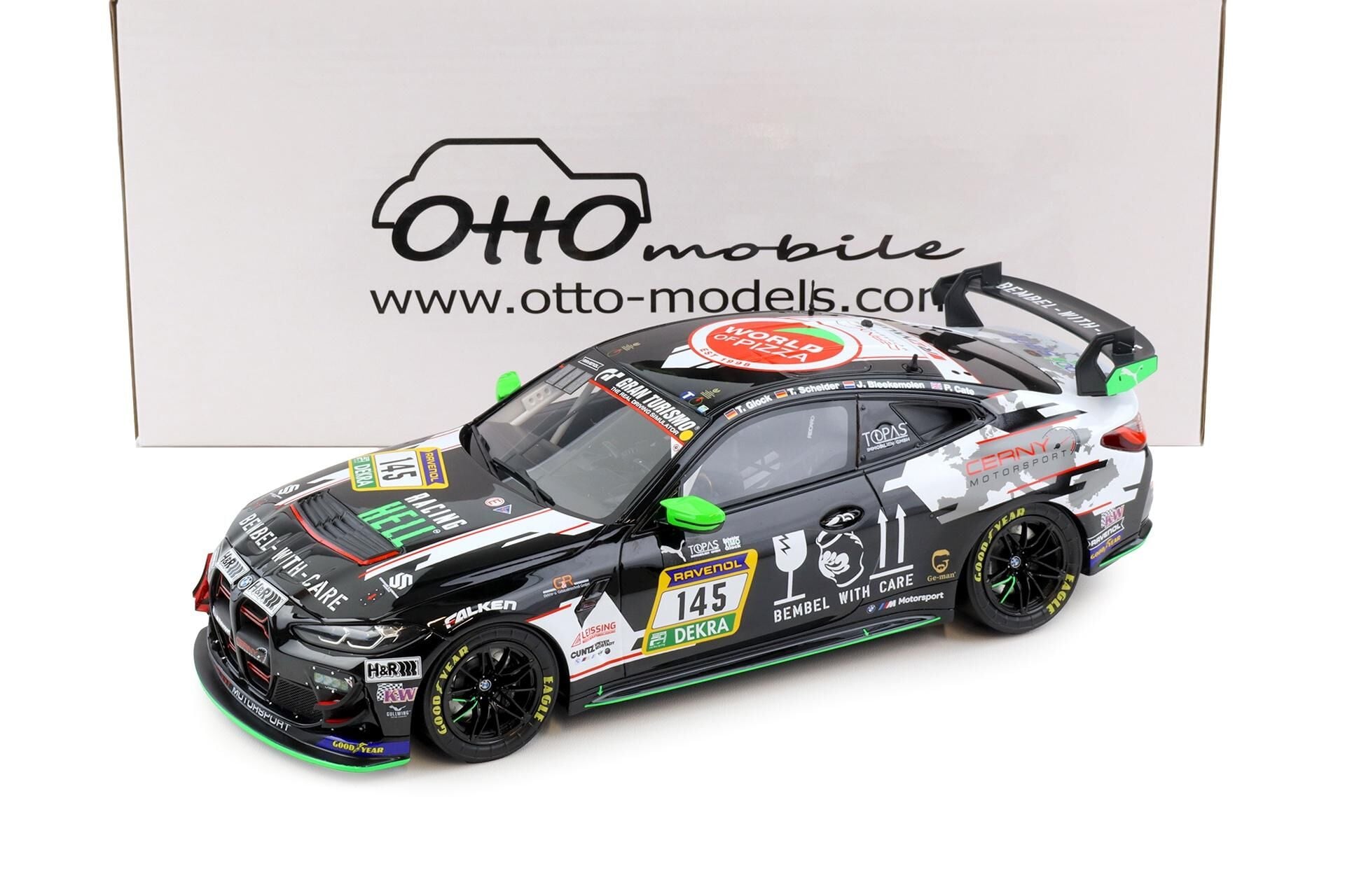 Otto Mobile 1/18 BMW M4 GT4 Cerny Motorsport Winner SP8T 37° 24H Nürburgring 2024 - OT1172
