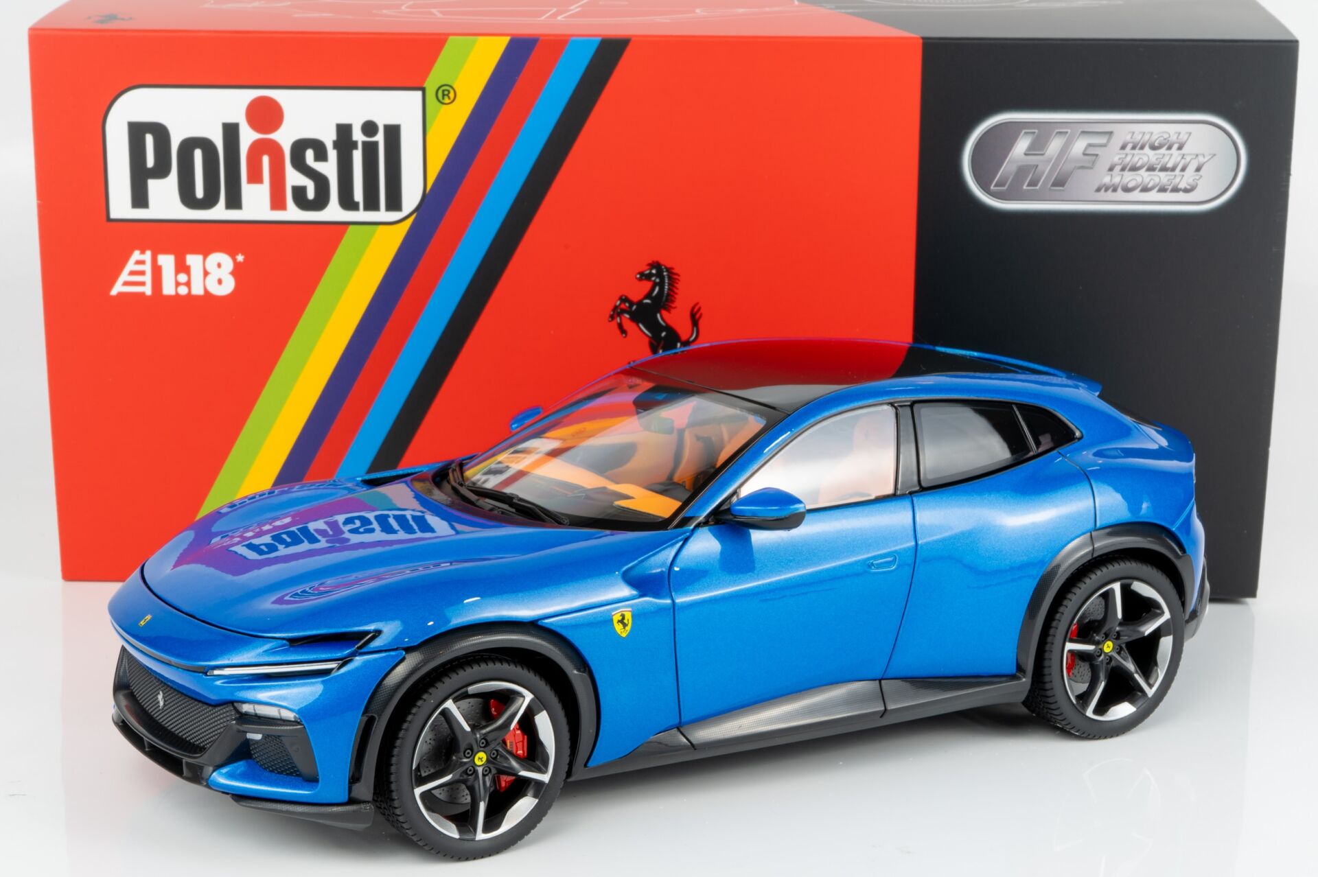 Polistil 1/18 Ferrari Purosangue 2022 With Showcase - Blue Corsa 1500/0078