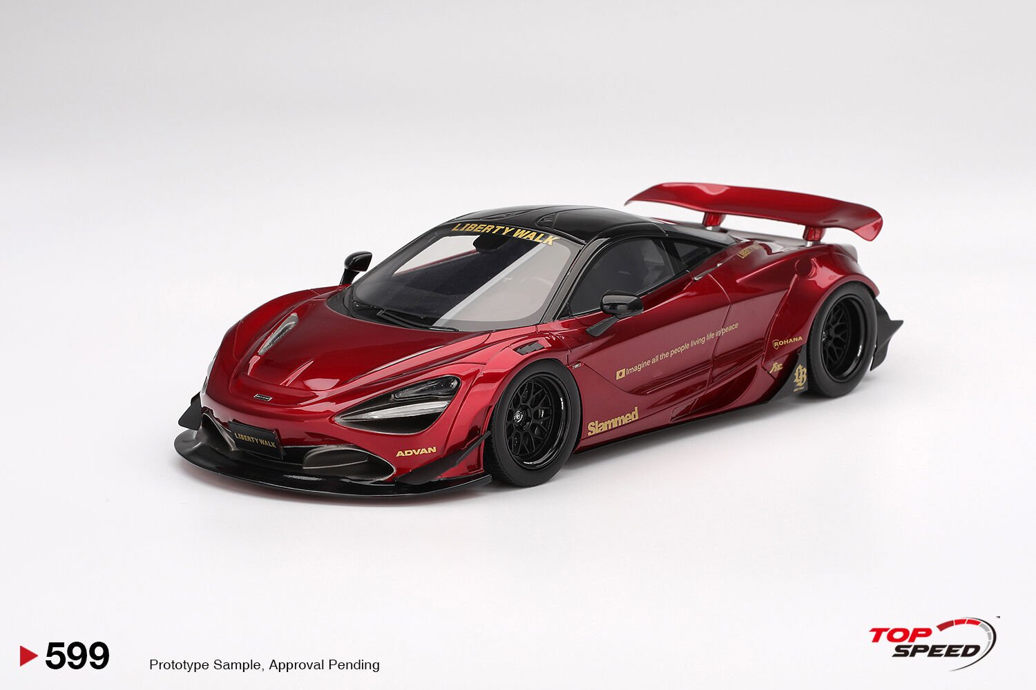 Top Speed 1/18 McLaren 720S LB★Works Gem Red - TS0599