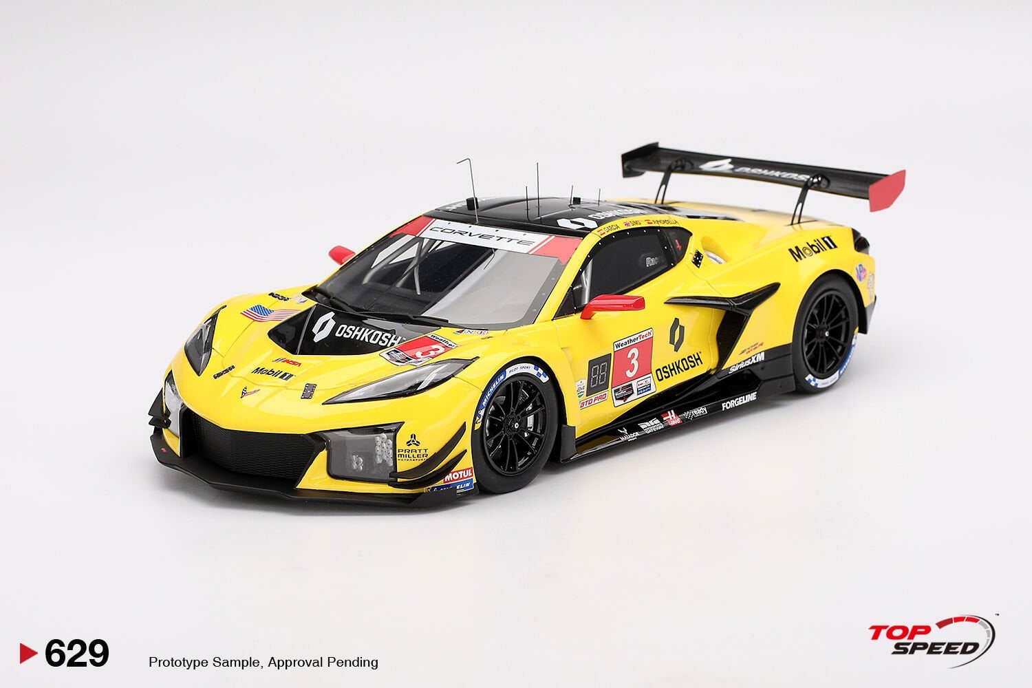 Top Speed 1/18 Chevrolet Corvette Z06 GT3.R #3 Corvette Racing by Pratt Miller Motorsports 2025 IMSA DAYTONA 24 Hrs - TS0629