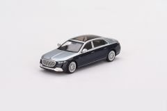 Mini GT 1/64 516 Mercedes-Maybach S680 Cirrus Silver / Nautical Mavi Metalik
