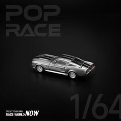 Pop Race 1/64 Ford 1967 Shelby Mustang GT500 Gri / Siyah PR64-195