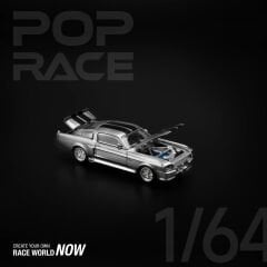 Pop Race 1/64 Ford 1967 Shelby Mustang GT500 Gri / Siyah PR64-195