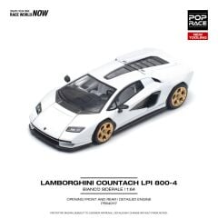 Pop Race 1/64 Lamborghini Countach LPI 800-4 - Bianco Siderale Beyaz PR64-117