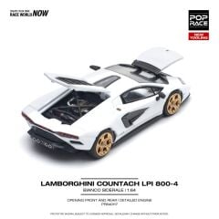 Pop Race 1/64 Lamborghini Countach LPI 800-4 - Bianco Siderale Beyaz PR64-117