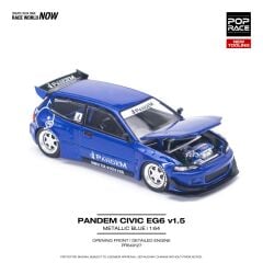 Pop Race 1/64 Pandem Civic EG6 v1.5 - Metalik Mavi PR64-127
