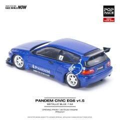Pop Race 1/64 Pandem Civic EG6 v1.5 - Metalik Mavi PR64-127