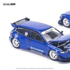 Pop Race 1/64 Pandem Civic EG6 v1.5 - Metalik Mavi PR64-127
