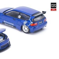 Pop Race 1/64 Pandem Civic EG6 v1.5 - Metalik Mavi PR64-127
