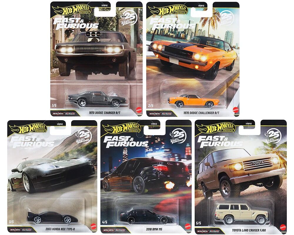 Hot Wheels Premium - F&F 25Th Anniversary Premium 2026 Q Assortment Set - HNW46-956Q