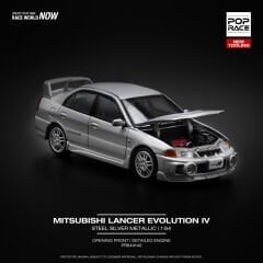 Pop Race 1/64 Mıtsubıshı Lancer Evolution IV - Çelik Gümüş Metalik PR64-140