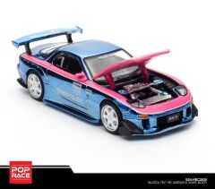 Pop Race 1/64 Mazda RX7 RE-Ameniya blue (Hobby Expo China Exclusive) - HEC2025