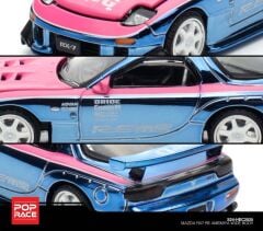 Pop Race 1/64 Mazda RX7 RE-Ameniya blue (Hobby Expo China Exclusive) - HEC2025