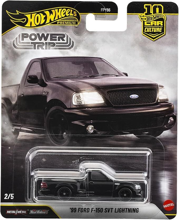 Hot Wheels Premium 1/64 - Power Trip 2/5 - '99 Ford F-150 Lightning - JKF33