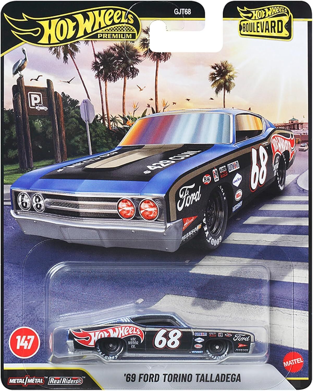 Hot Wheels Premium 1/64 - Boulevard #147 - '69 Ford Torino Talladega - JHW28