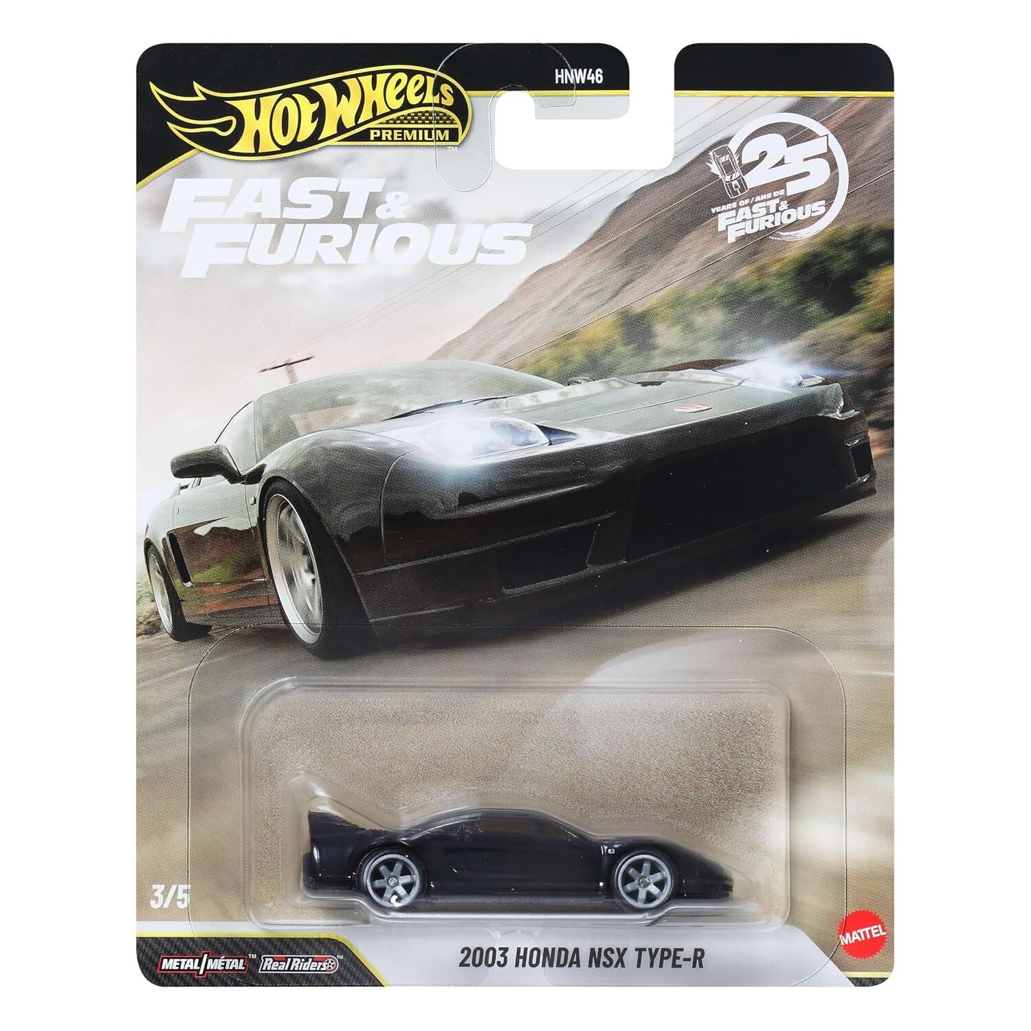 Hot Wheels Premium 1/64 - F&F 25. Yıl Özel 3/5 - 2003 Honda NSX Type-R - JHW75
