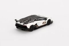 Mini GT 1/64 842 Lamborghini Aventador SVJ 63 Bianco Asopo