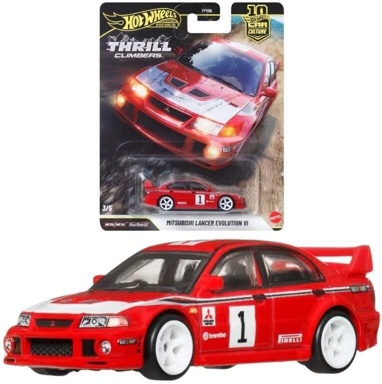 Hot Wheels Premium 1/64 - Thrill Climbers 3/5 - Mitsubishi Lancer Evolution VI - JKF19