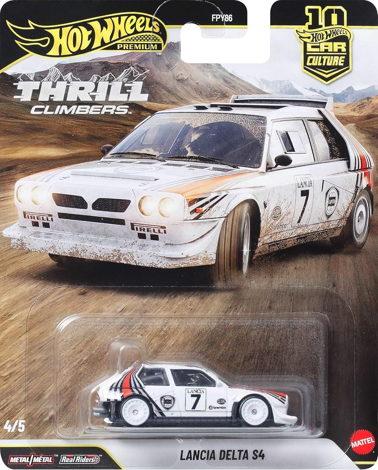 Hot Wheels Premium 1/64 - Thrill Climbers 4/5 - Lancia Delta S4 - JKF01