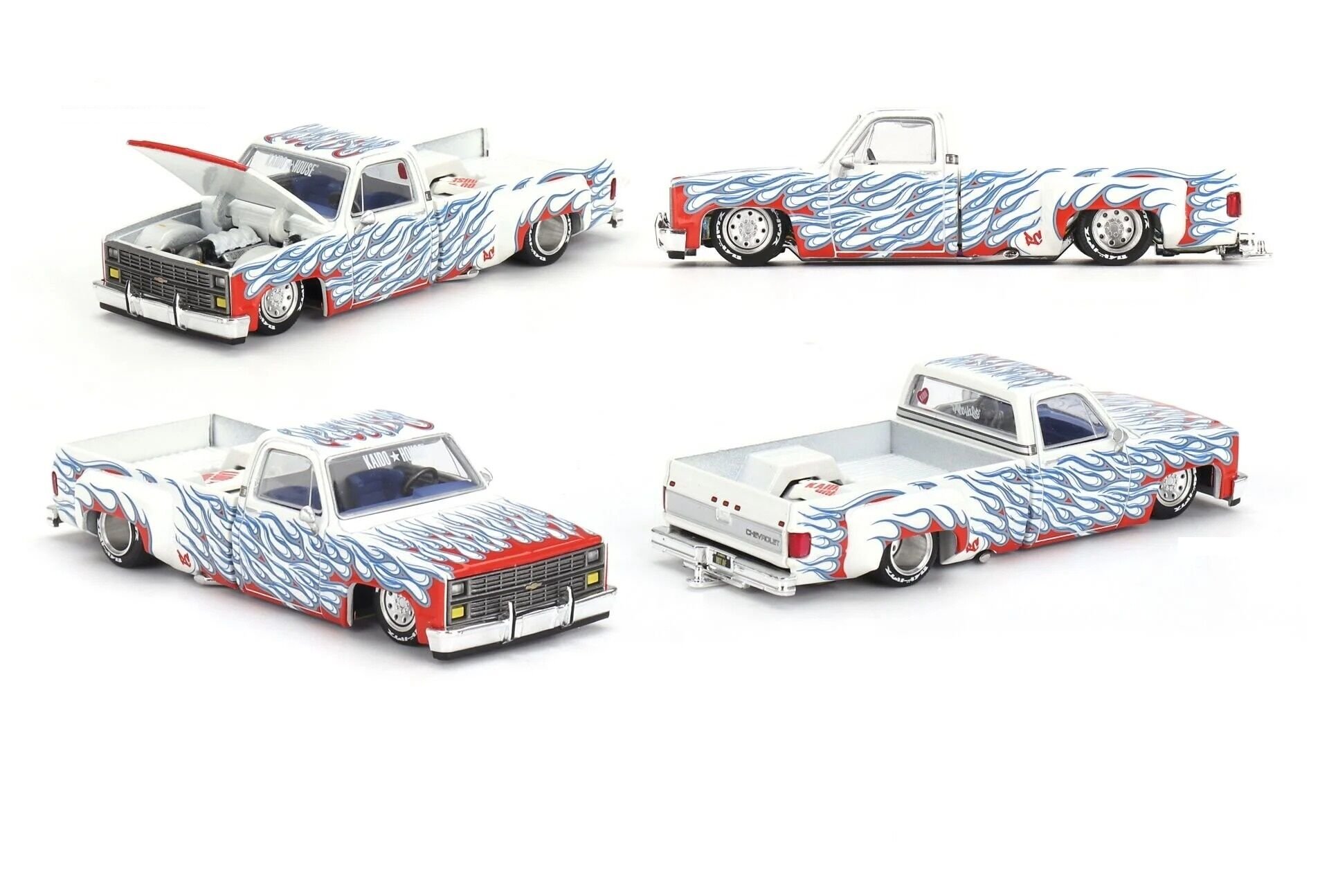 Mini GT x Kaido 157 1/64 Chevrolet Silverado Dually on Fire V2