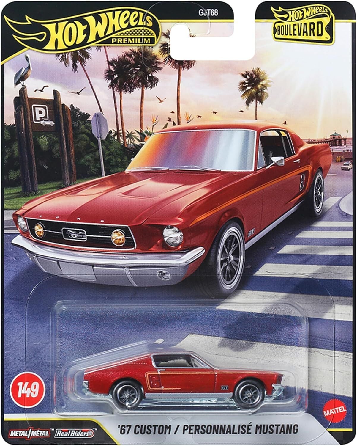 Hot Wheels Premium 1/64 - Boulevard #149 - '67 Custom / Personnalise Mustang - JHW40
