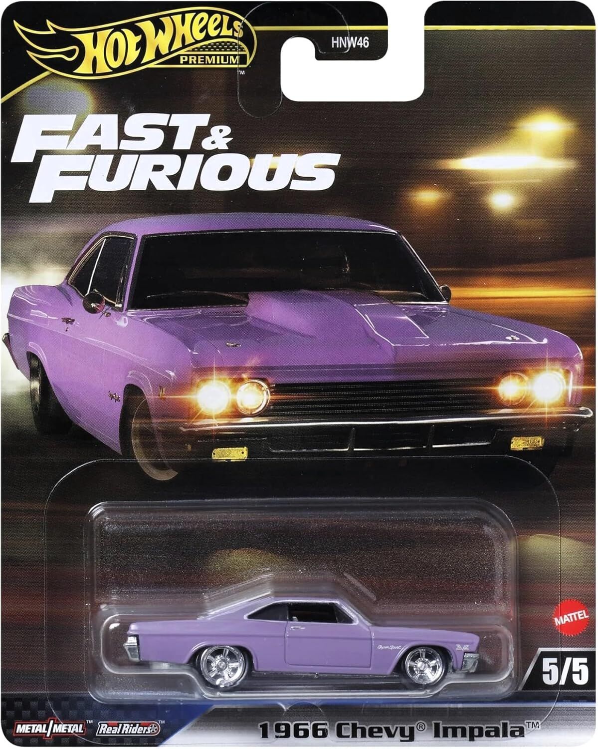 Hot Wheels Premium 1/64 - F&F 5/5 - 1966 Chevy İmpala - JBL95