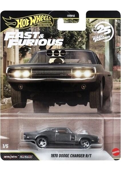 Hot Wheels Premium 1/64 - F&F 25. Yıl Özel 1/5 - 1970 Dodge Charger R/T - JHW74