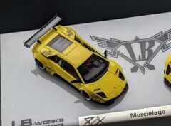 Error 404 Models 1/64 LBWK Lamborghini Murcielago LP640 Liberty Walk WideBody İkiz Araba Seti Sarı
