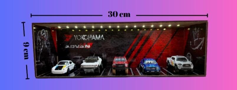 1/64 6 Araç Alabilen Yatay Işıklı Garaj Yokohama ADVAN