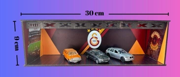1/64 6 Araç Alabilen Yatay Işıklı Garaj Galatasaray