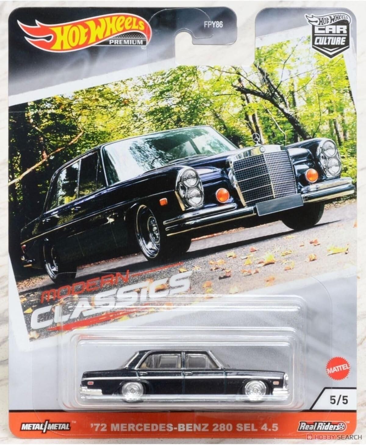 Hot Wheels Premium 1/64 - Modern Classics 5/5 - '72 Mercedes-Benz 280 SEL 4,5 - GJP97