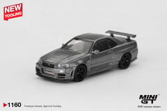 Mini GT 1/64 1160 Nissan Skyling GT-R Dark Metal Gray (NISMO BNR34 CRS Version)